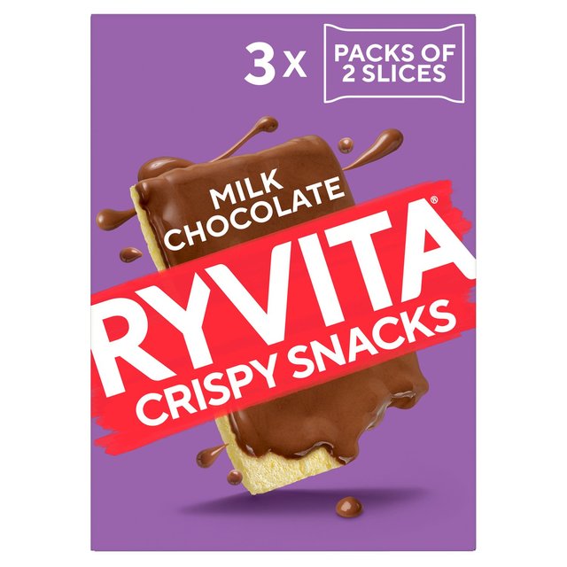 Ryvita Crispy Snacks Milk Chocolate Snack Packs 3 x 26g