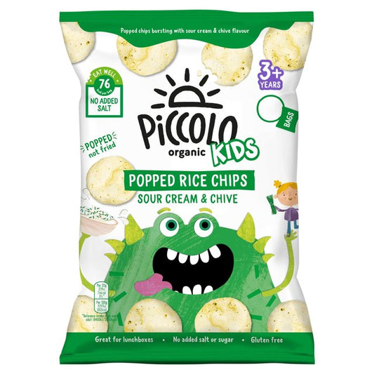 Piccolo Organic Kids Popped Rice Chips Sour Cream 4 x 20g