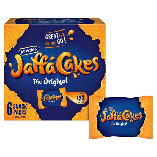 McVitie's Jaffa Cakes Original Biscuits Snack Pack 6 x 3 Cakes 198g