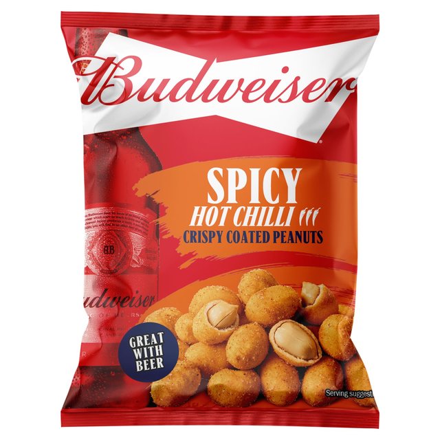 Budweiser Spicy Hot Chilli Crispy Coated Peanuts 150g 150g