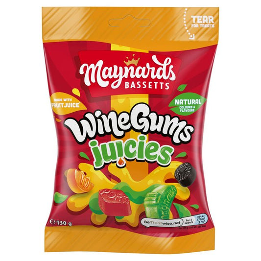 Maynards Bassetts Wine Gums Juicies Sweets Bag 130g