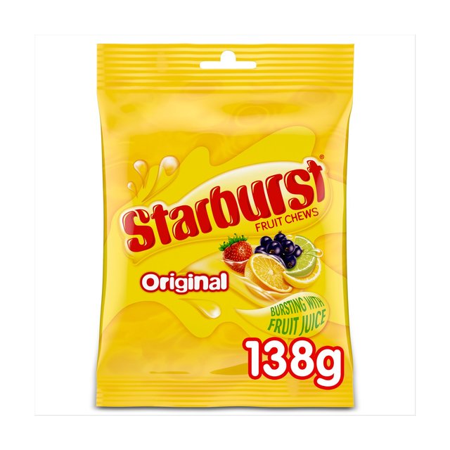 Starburst Vegan Chewy Sweets Fruit Flavoured Pouch Bag 138g