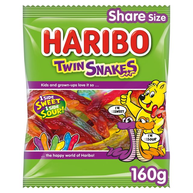 Haribo Twin Snakes Share Bag 160g