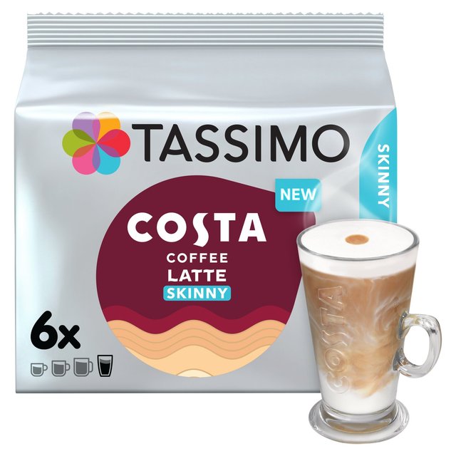 Tassimo Costa Skinny Latte Coffee Pods 6 per pack