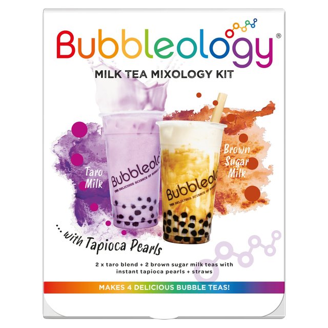 Bubbleology Milk Bubble Tea Mixology Kit with Tapioca Pearls 320g