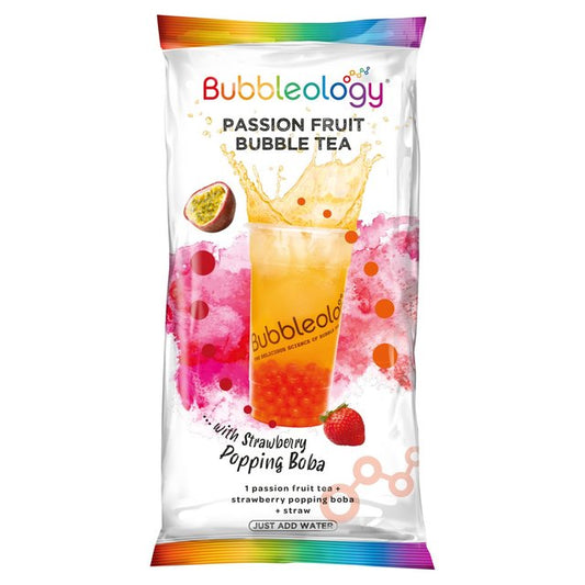 Bubbleology Passion Fruit Bubble Tea with  Strawberry Popping Bobba 135g