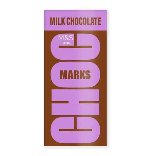 M&S Choc Marks Milk Chocolate Bar 180g