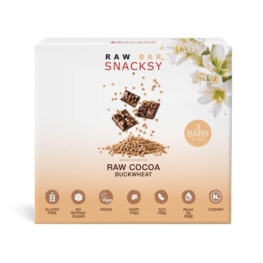 Snacksy Raw Chocolate Buckwheat 3 x 40g