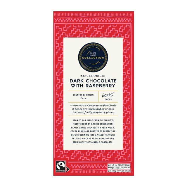 M&S Collection 60% Peruvian Dark Chocolate with Raspberry 100g