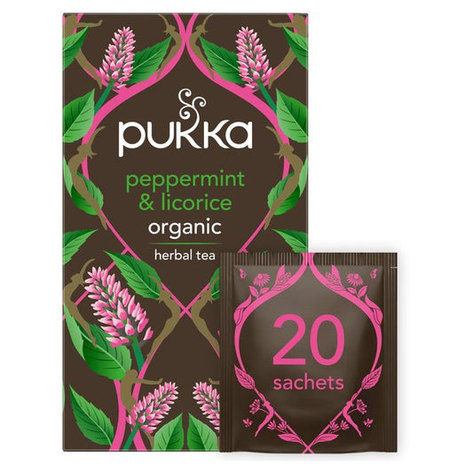 Pukka Tea Peppermint & Licorice Tea Bags 20 per pack