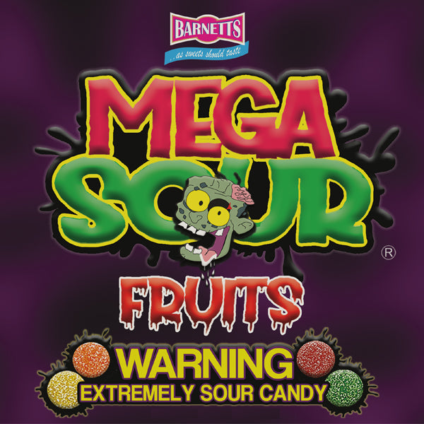 【メーカー正規品】Barnetts Mega Sour Fruits 250g メガサワー バーネット メガサワー フルーツ味 250g サワーキャンディ