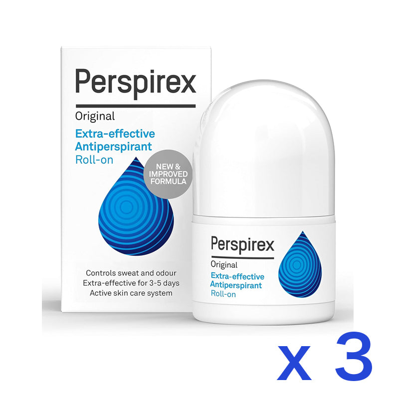 【3本セット】Perspirex Roll on Original 20ml x 3 パースピレックス オリジナル ロールオン 制汗剤 20ml わき汗 脇 デオドラント 直塗り