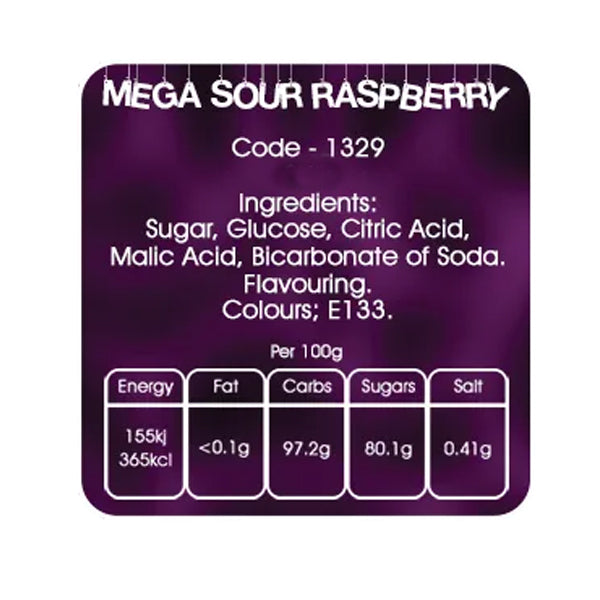Barnetts Mega Sour Raspberry バーネット メガサワー キャンディ ラズベリー味 メガ・サワー – KENZENUK