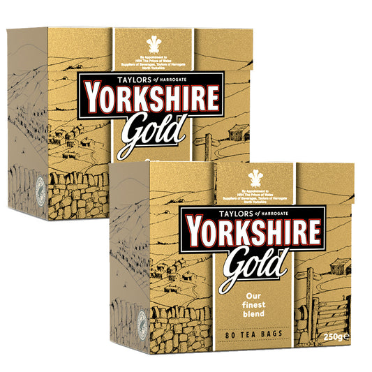 Yorkshire Gold 80bags x 2 【２箱まとめ買い】ヨークシャー ゴールド ティー 紅茶 80ティーバッグ入り x２箱 ヨークシャーティー イギリス