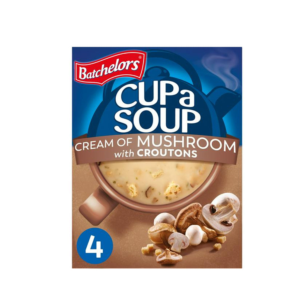 Batchelors Cup a Soup, Cream of Mushroom with Croutons x4 99g バチェラーズ カップスープ クルトン入りマッシュルーム・クリーム 99g x4