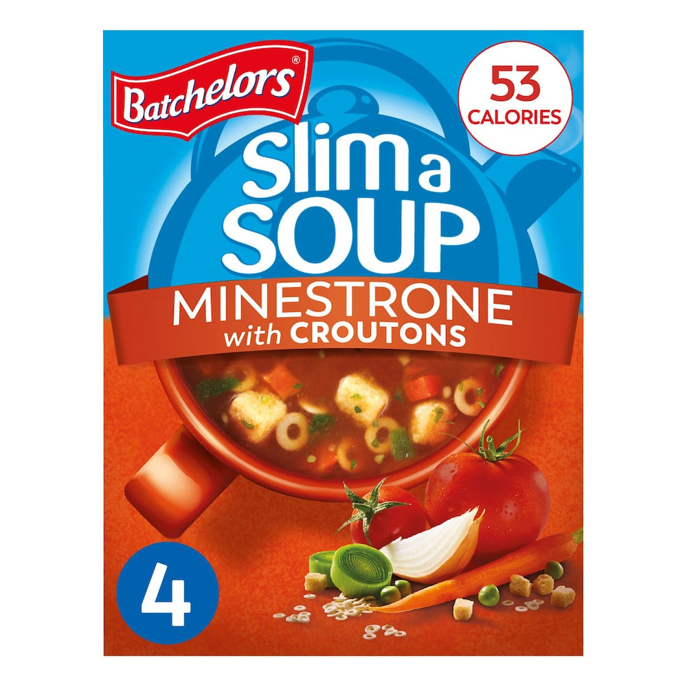 Batchelors Slim a Soup Minestrone with Croutons 4 Sachets 61g バチェラーズ スリムアスープ ミネストローネ クルトン入り 4袋 61g