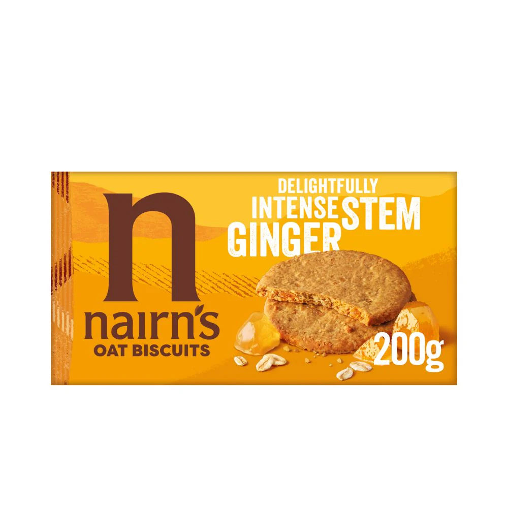 Nairn's Stem Ginger Oat Biscuits 200g ネアンズ ステム ジンジャー オーツビスケット 200g