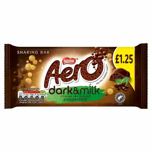 Aero Dark & Milk Peppermint Chocolate Sharing Bar 90g £1.25 PMP